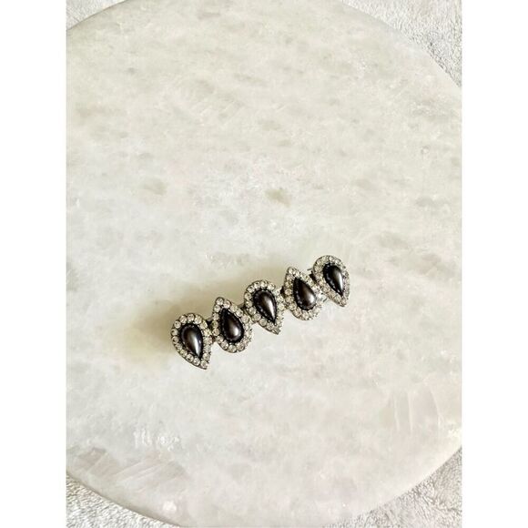 No Brand Accessories - Grey pearl drop rhinestone hair clip